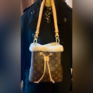 Iconic Branded Monogram Drawstring Bucket Bag